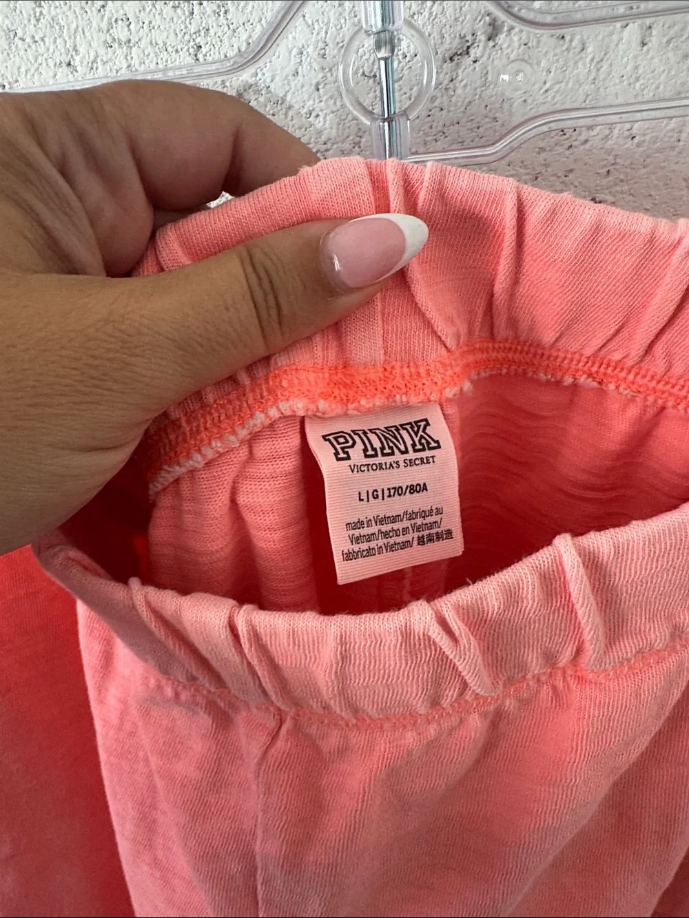 Neon peach PINK Two-Piece short Set